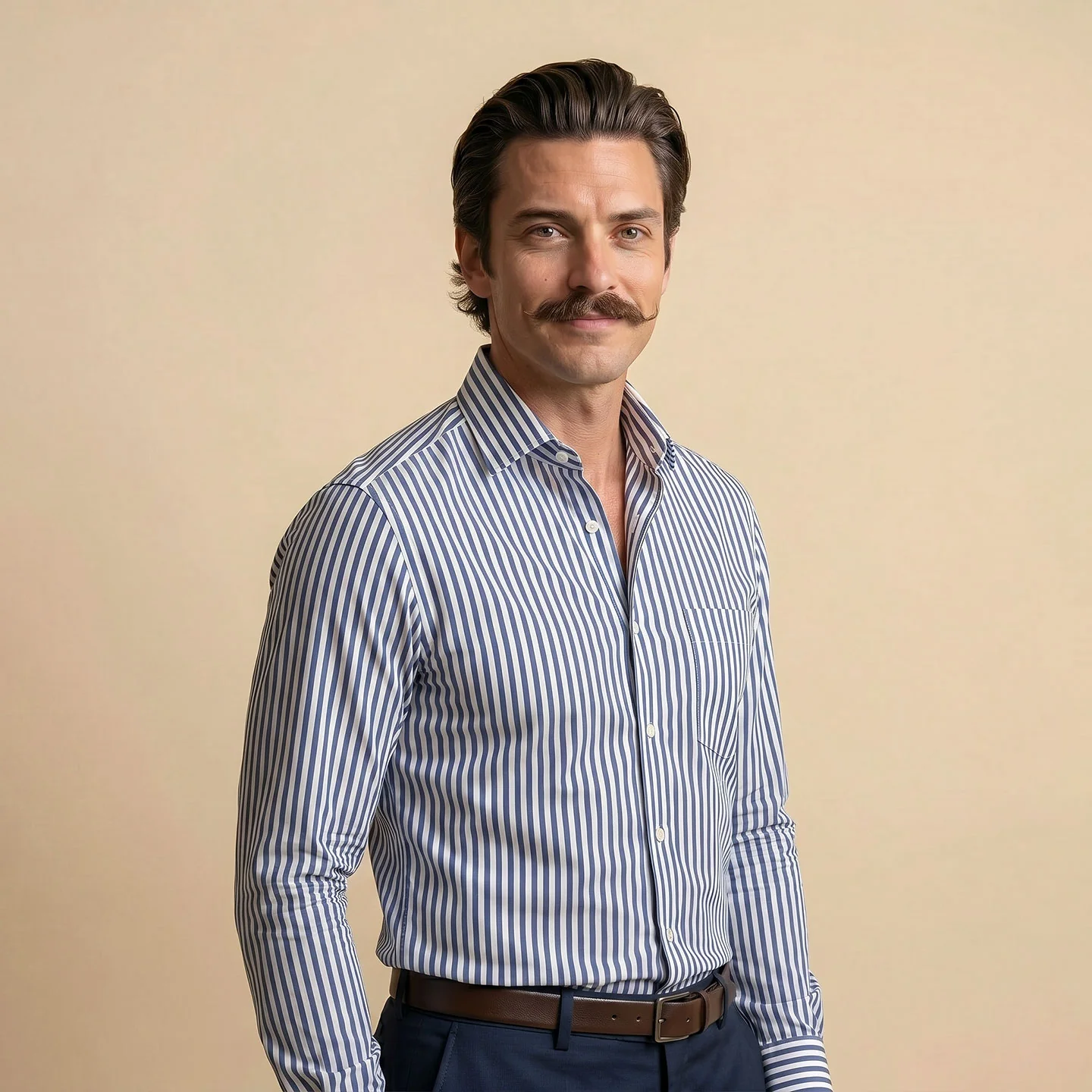 Boardroom Bengal Stripes Shirt In Indigo - Image 2