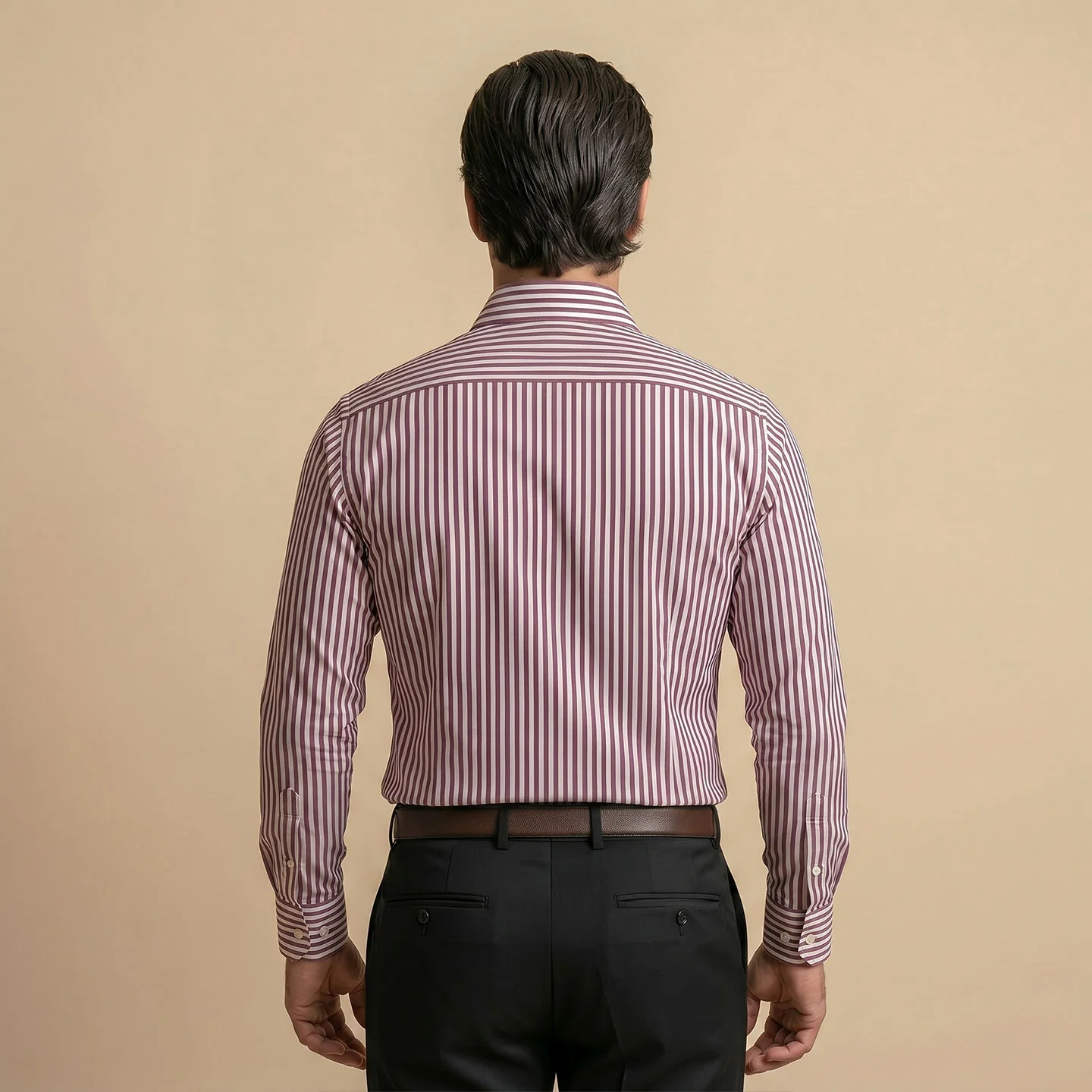 Boardroom Bengal Stripes Shirt In Ruby - Image 3