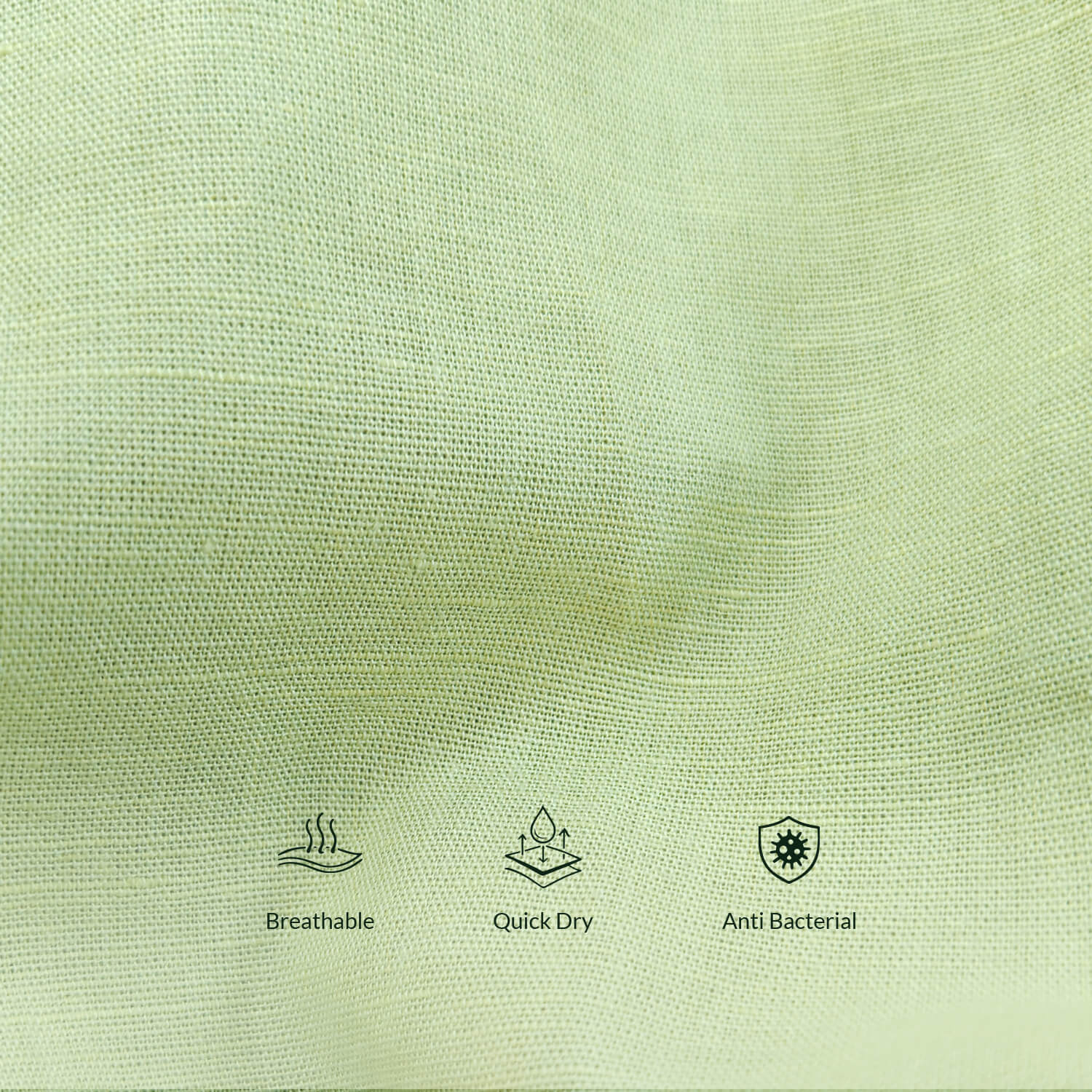 Breeze Linen Half Sleeves Shirt In Grass - Image 2