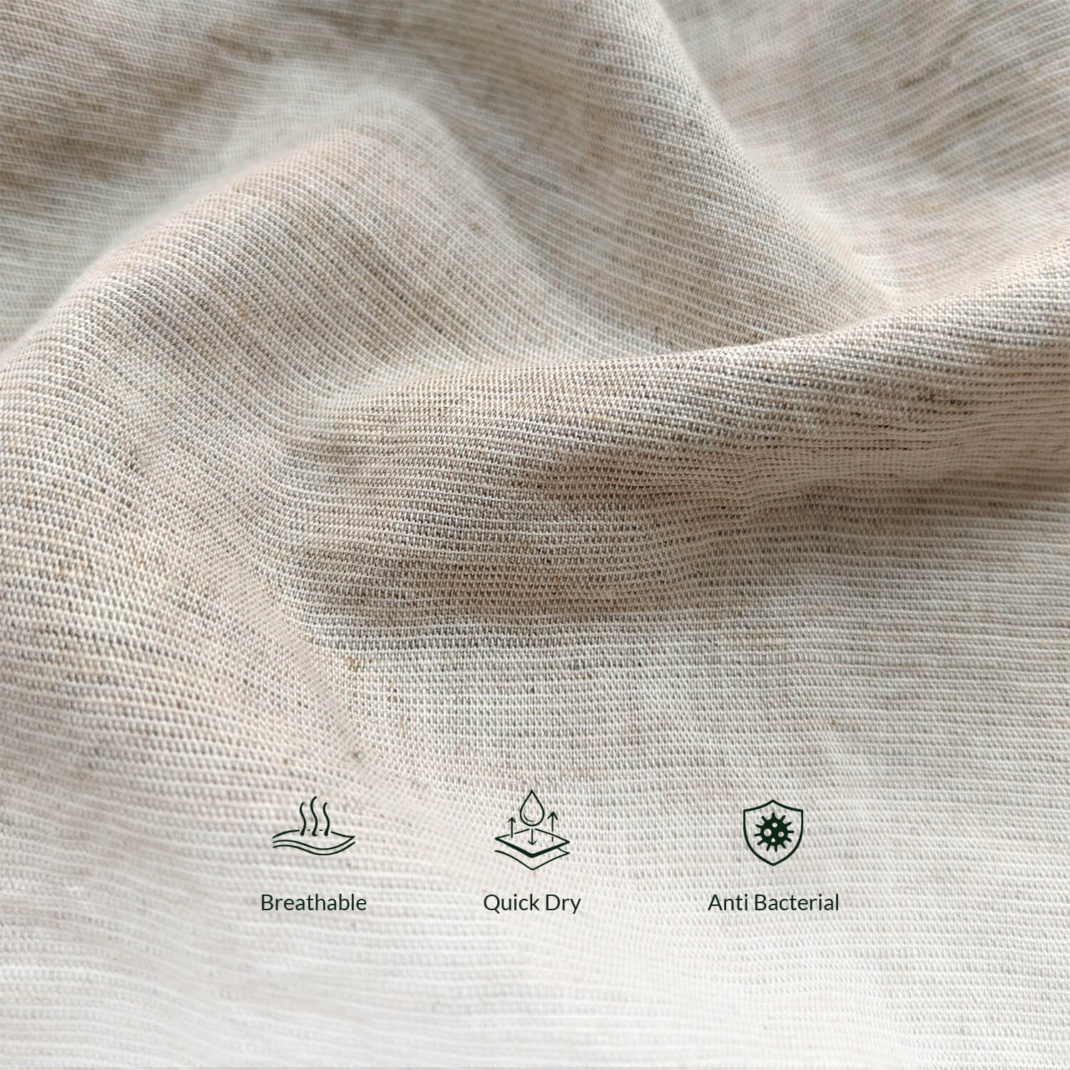 Breeze Linen Half Sleeves Shirt In Sand - Image 2