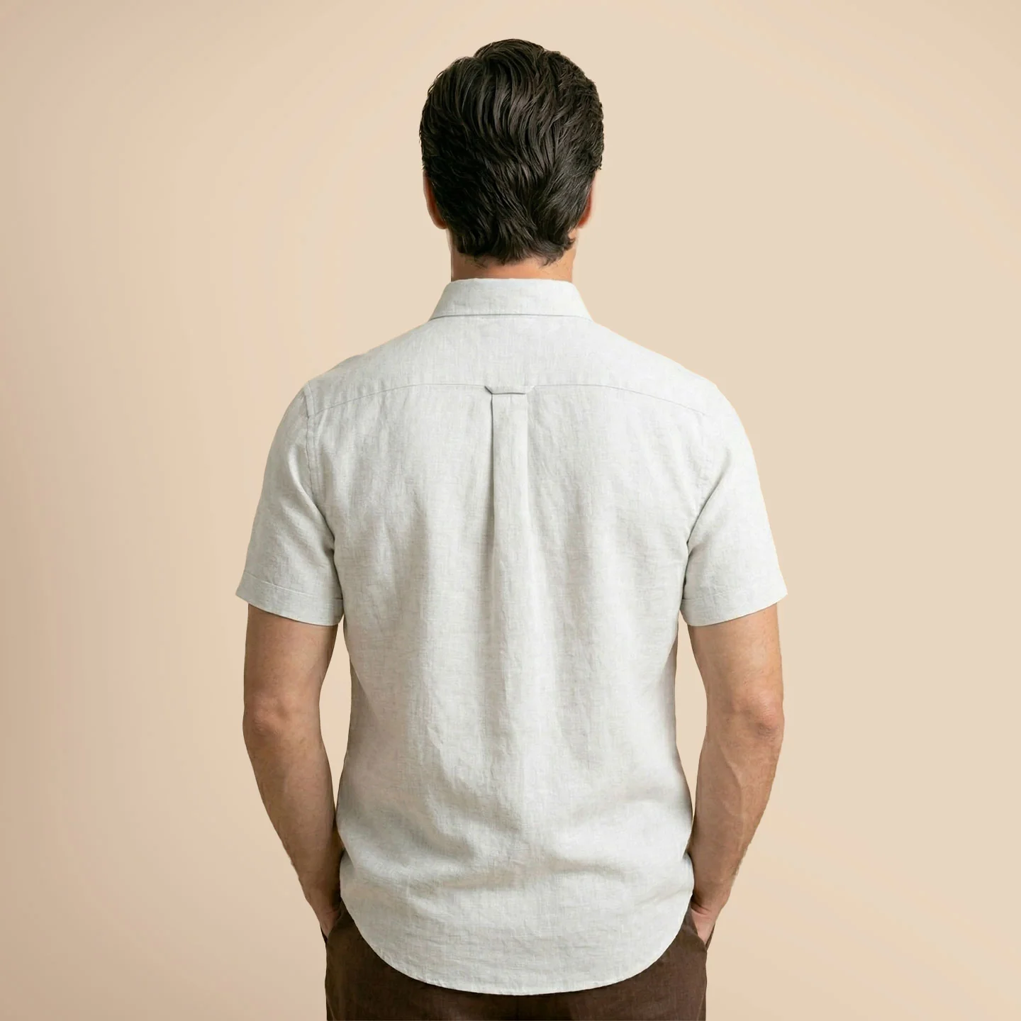 Breeze Linen Half Sleeves Shirt In Snow - Image 4