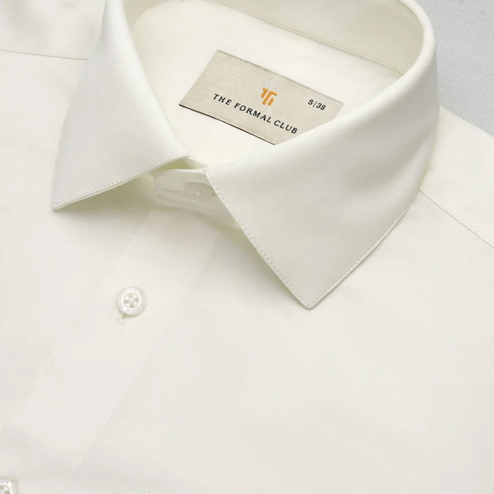 Cambridge Giza Cotton Shirt In Vanilla - Image 3