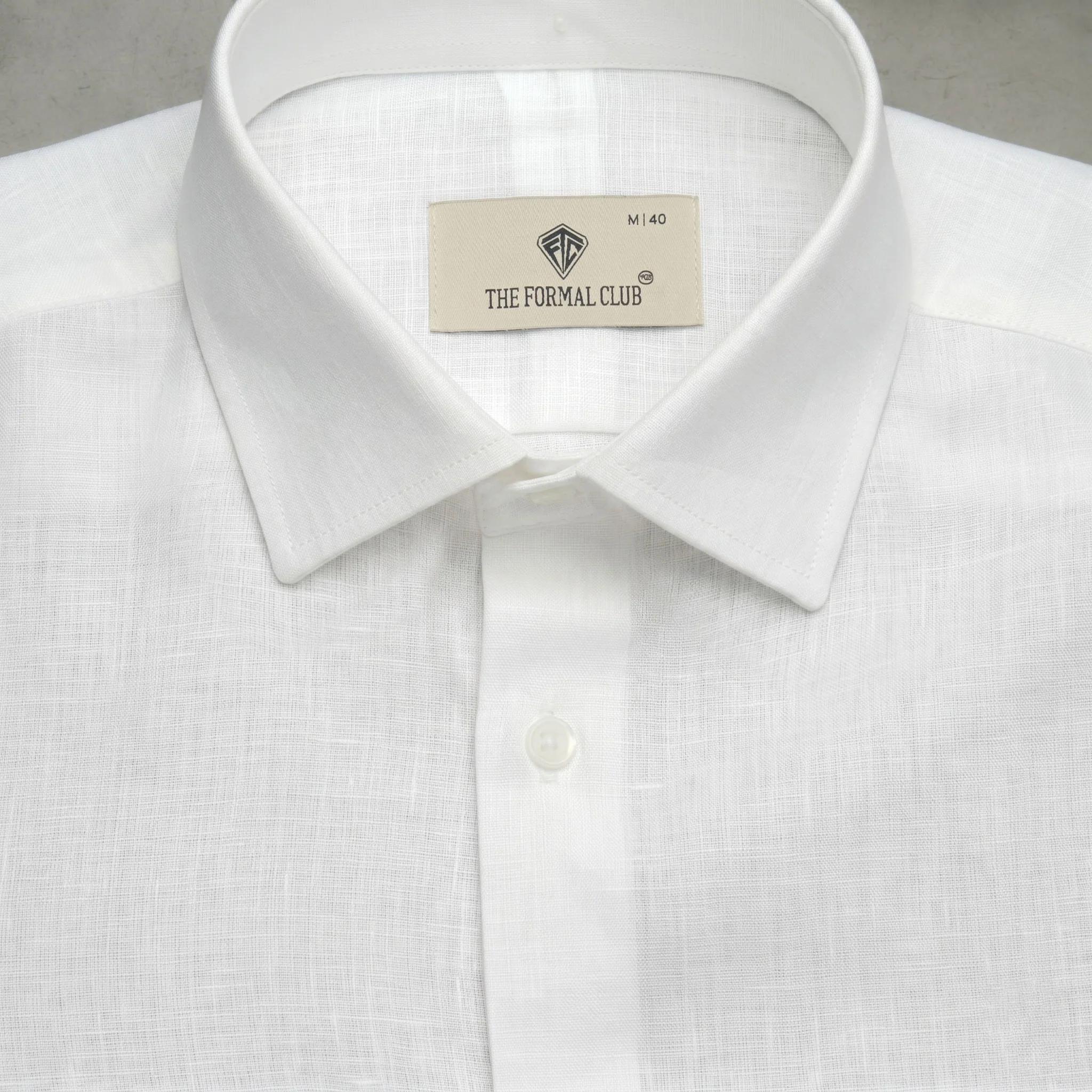 Cedar Pure Linen Half Sleeves Shirt In Snowflake - Image 3