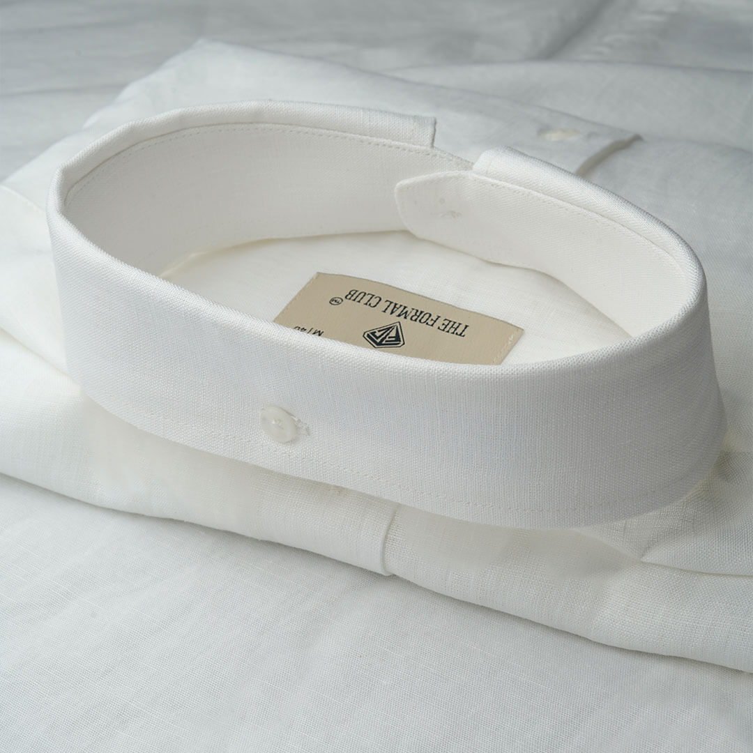 Cedar Pure Linen Full Sleeves Shirt in Snow - Image 5
