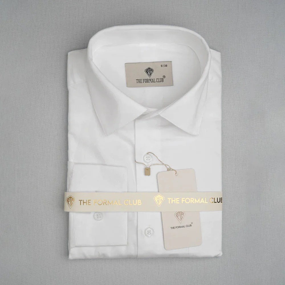 French Cuff Giza Cotton Shirt In Snow - Image 7