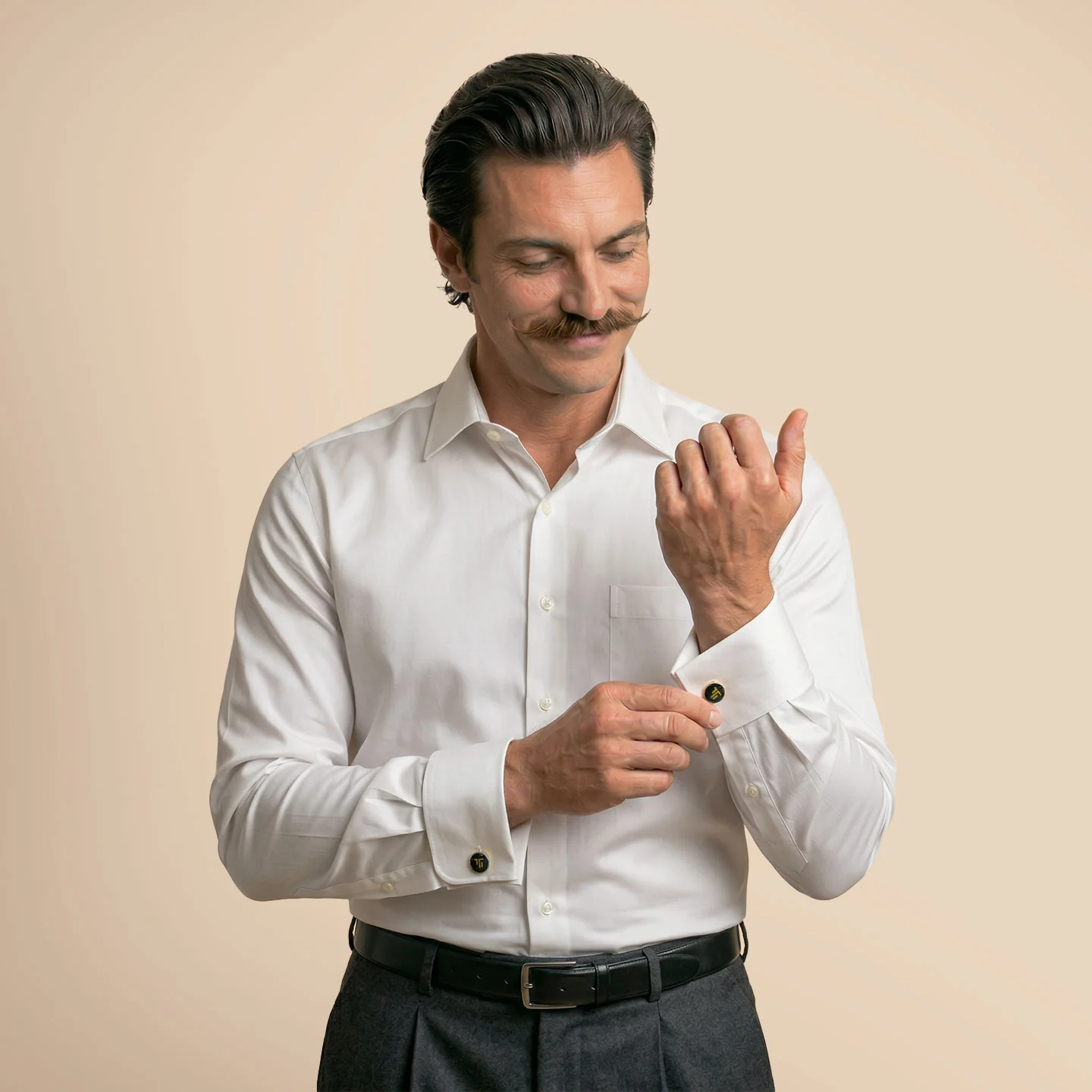 French Cuff Giza Cotton Shirt In Snow - Image 9