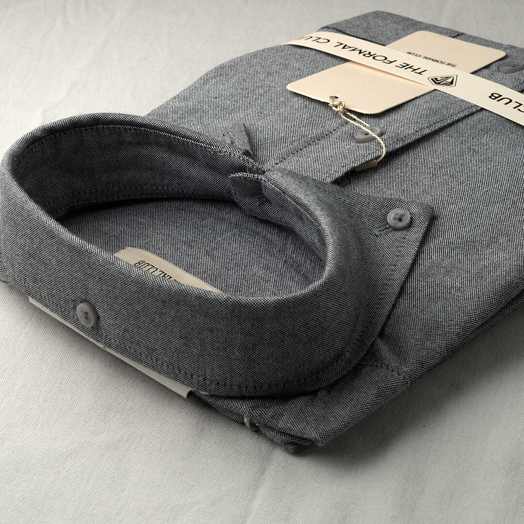 Regal Oxford Solid shirt in Ash Grey - Image 4
