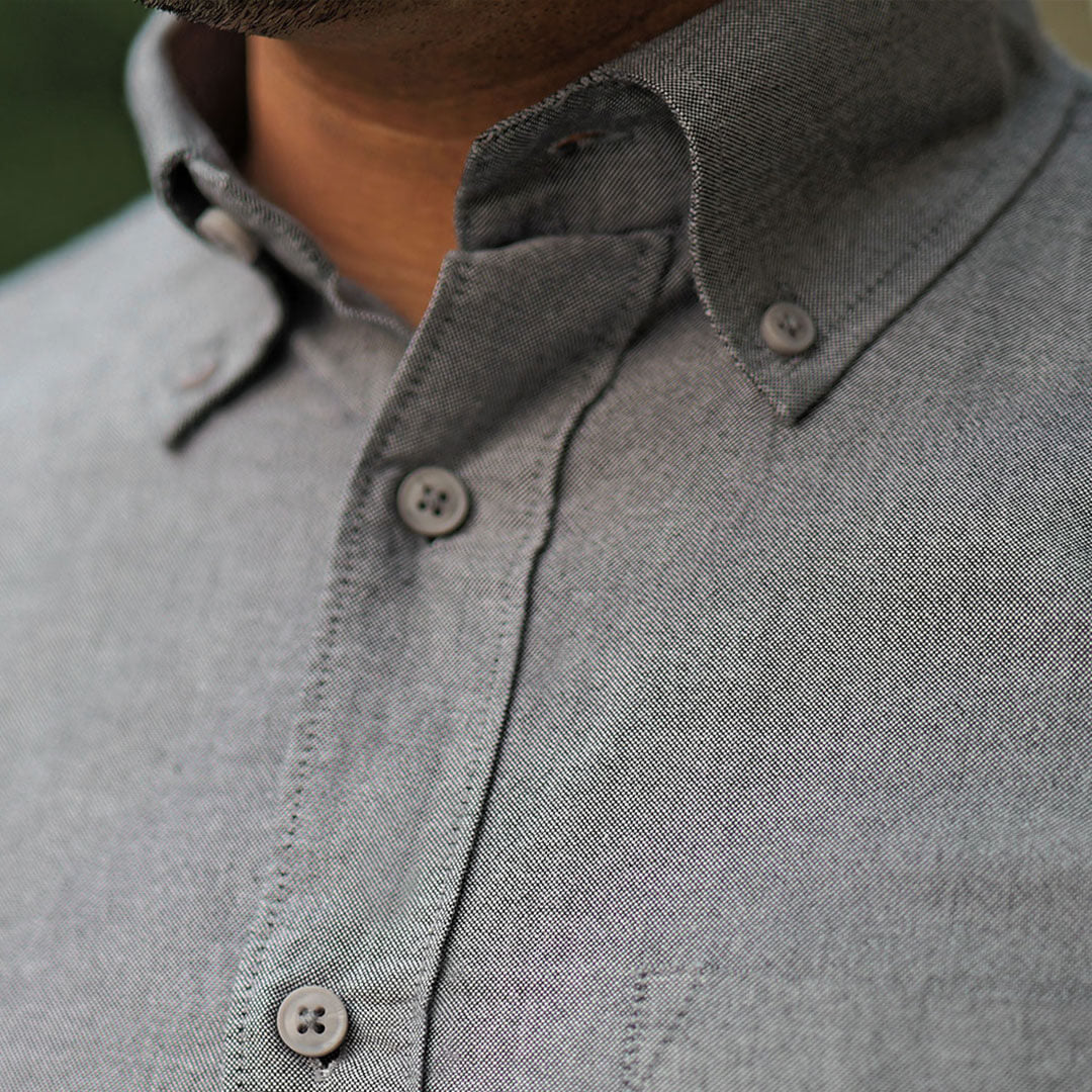 Regal Oxford Solid shirt in Ash Grey - Image 8