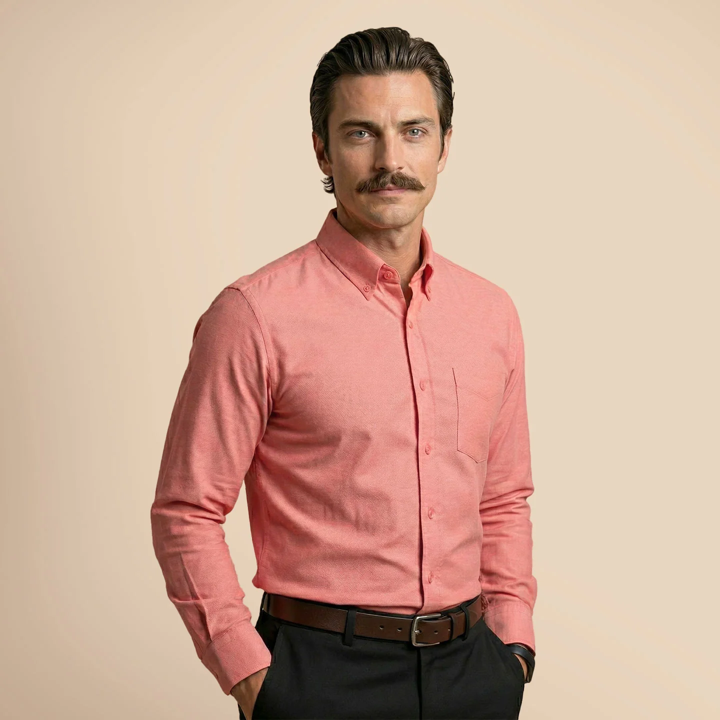 Regal Oxford Solid shirt in Flamingo - Image 10