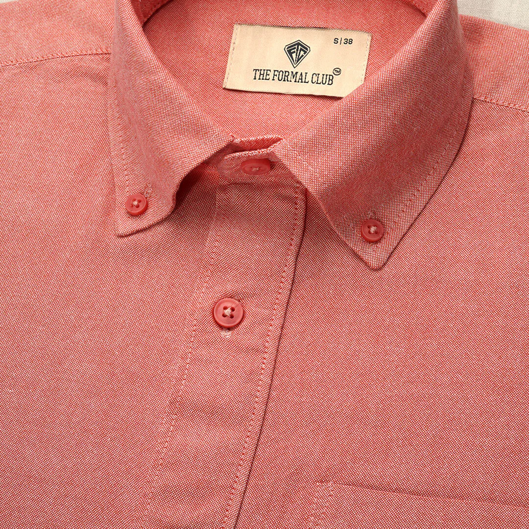 Regal Oxford Solid shirt in Flamingo - Image 3