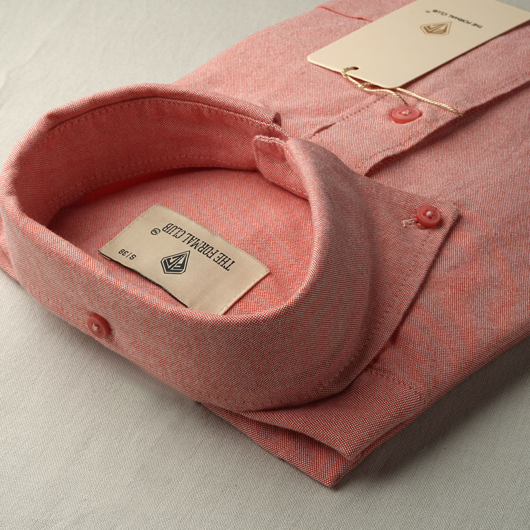 Regal Oxford Solid shirt in Flamingo - Image 4