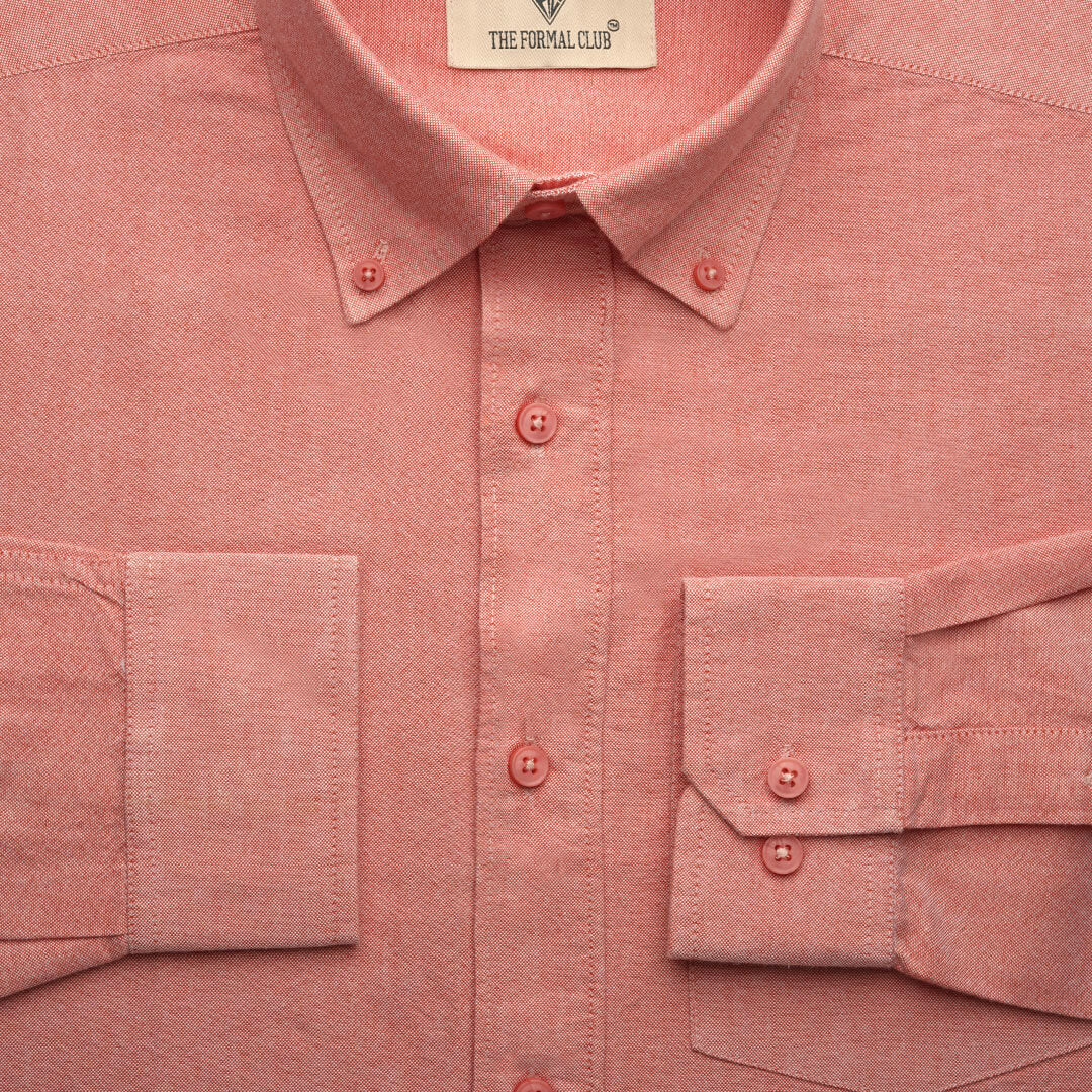 Regal Oxford Solid shirt in Flamingo - Image 5