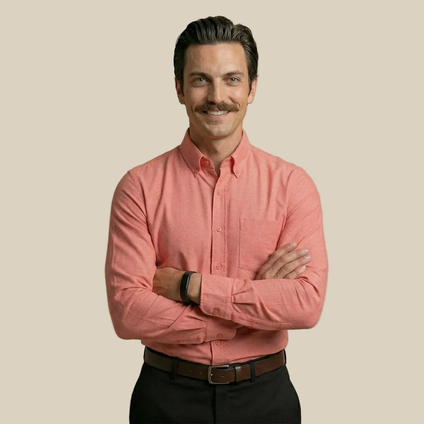 Regal Oxford Solid shirt in Flamingo - Image 6