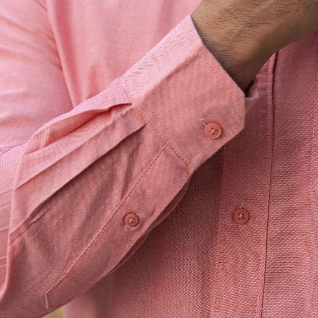 Regal Oxford Solid shirt in Flamingo - Image 8
