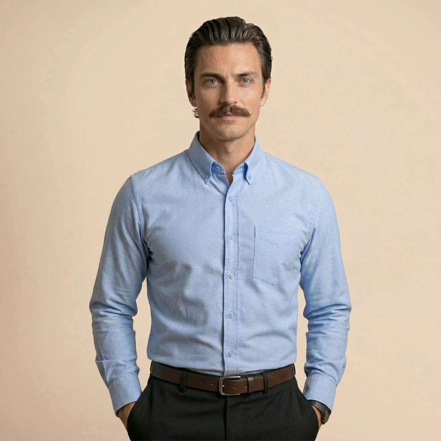 Regal Oxford Solid shirt in Ice Blue