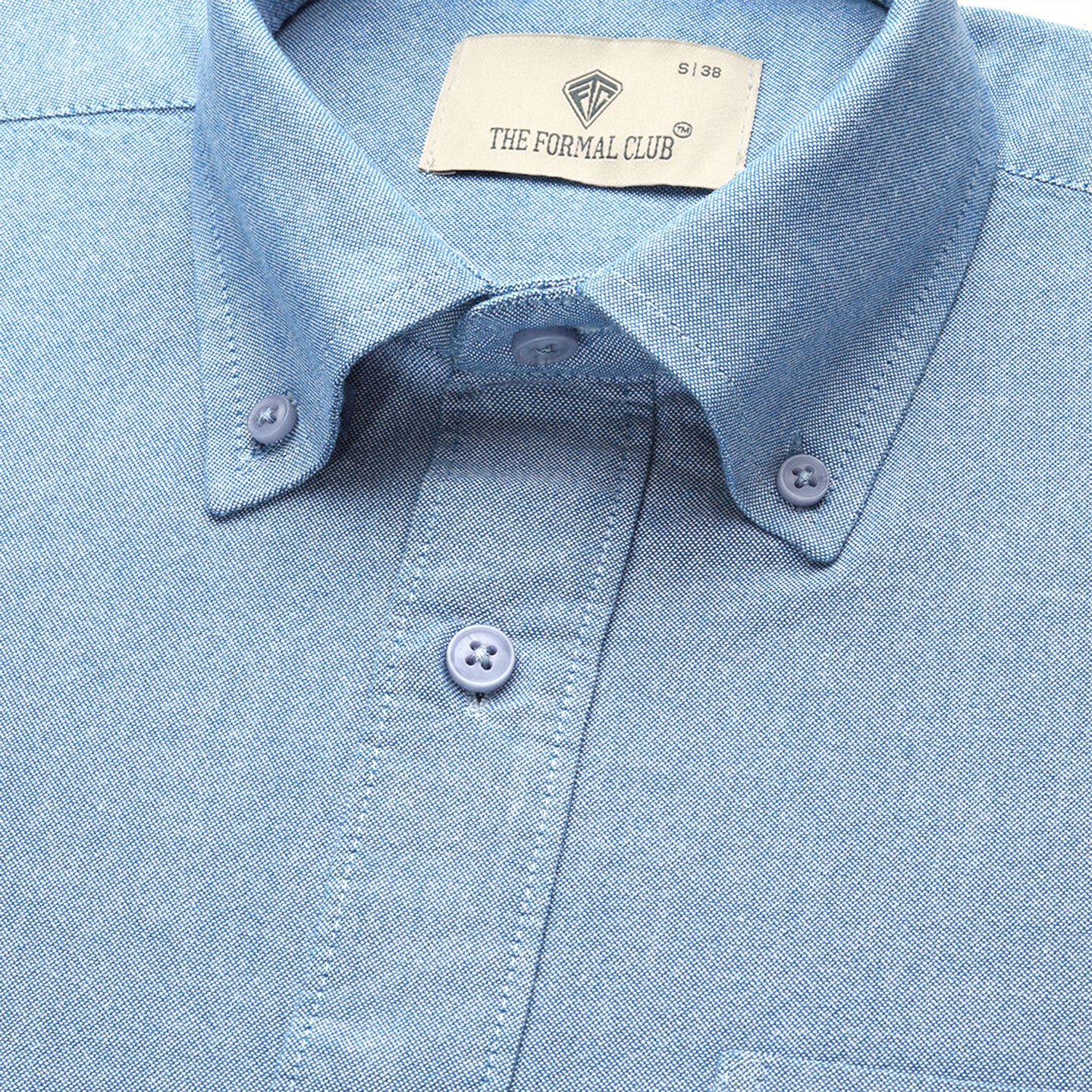 Regal Oxford Solid shirt in Ice Blue - Image 3