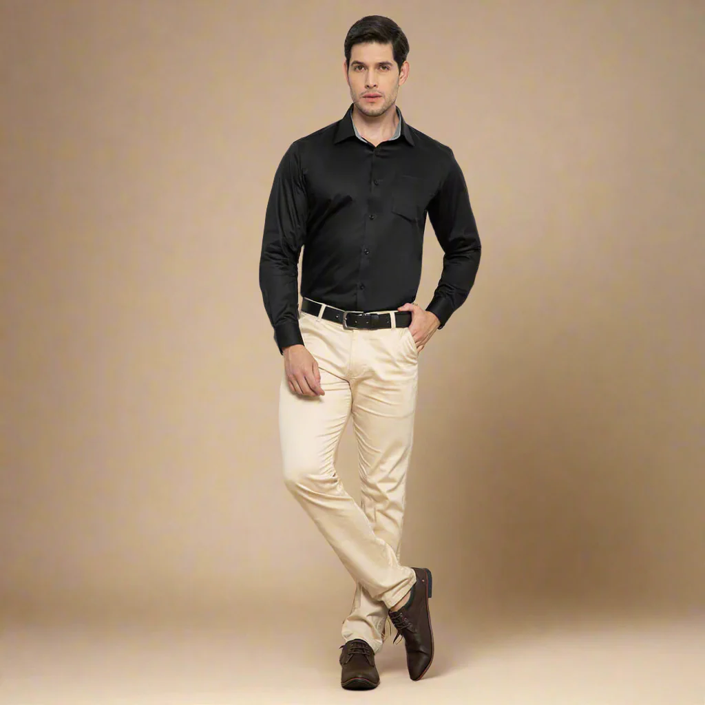 Vintage Black Shirt with Houndstooth - Image 6